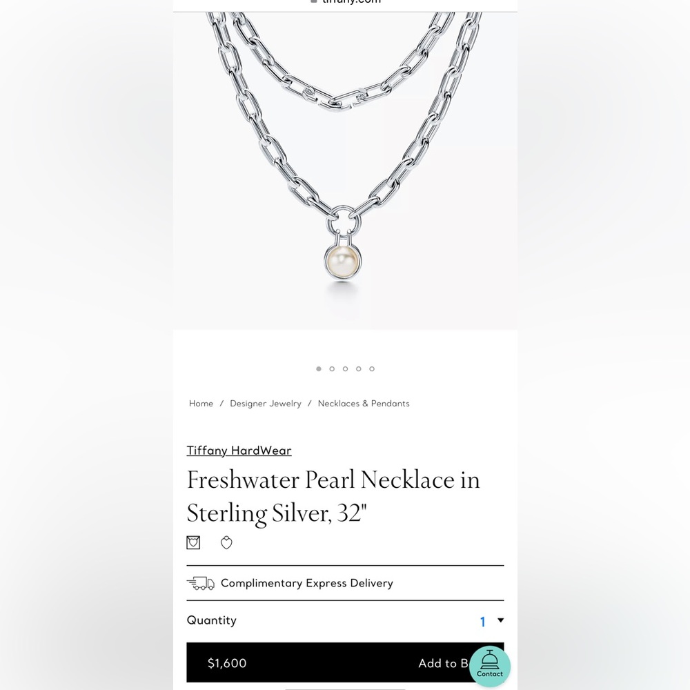 New, worn once. Beautiful Tiffany necklace.